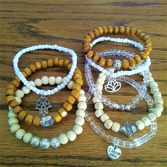 New 8 Beaded Boho Bracelets - Picture 8 of 10